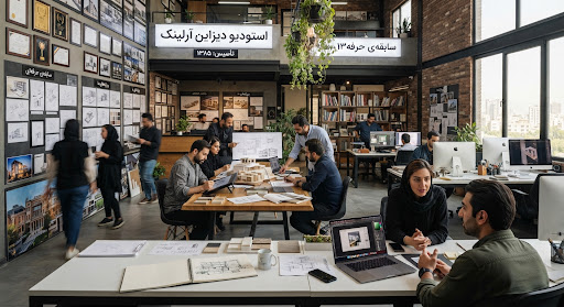 سابقه و فضای حرفه‌ای استودیو طراحی آرلینک